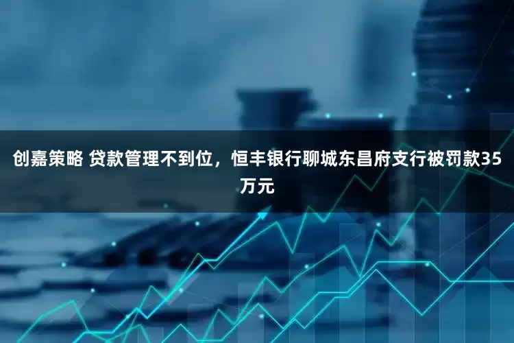 创嘉策略 贷款管理不到位，恒丰银行聊城东昌府支行被罚款35万元